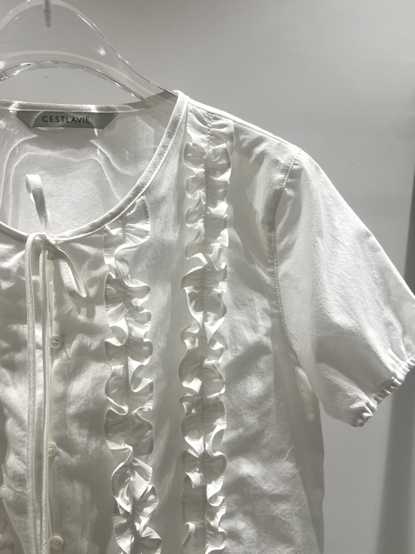 CESTLAVIE韓國直郵實拍女士新品推薦職業襯衫蕾絲衫荷葉邊CESTLAVIE襯衫/蕾絲衫