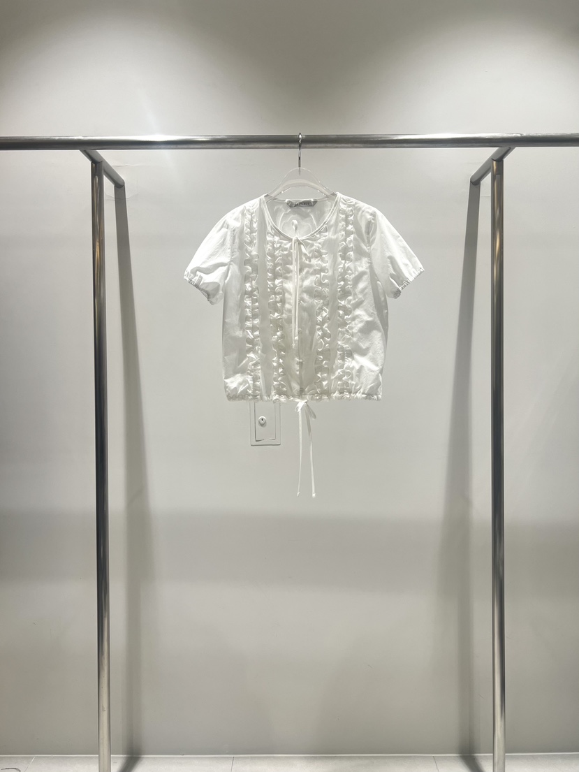 CESTLAVIE韓國直郵實拍女士新品推薦職業襯衫蕾絲衫荷葉邊CESTLAVIE襯衫/蕾絲衫圖色1