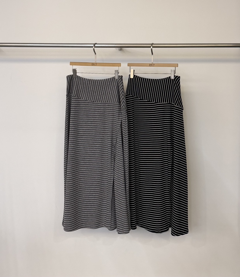 TWENTY FOUR SEVEN24-7韓國代購女士新款職業長裙條紋TEWNTY FOUR SEVEN24-7長裙