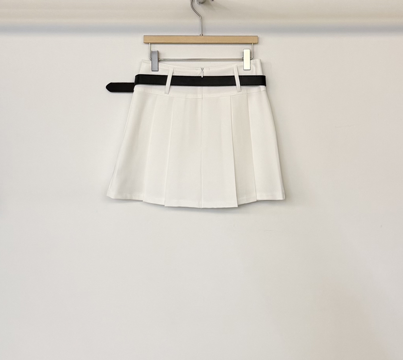 TWENTY FOUR SEVEN24-7韓國直郵實拍女士新款推薦裙褲褶皺sk含腰帶TEWNTY FOUR SEVEN24-7裙褲