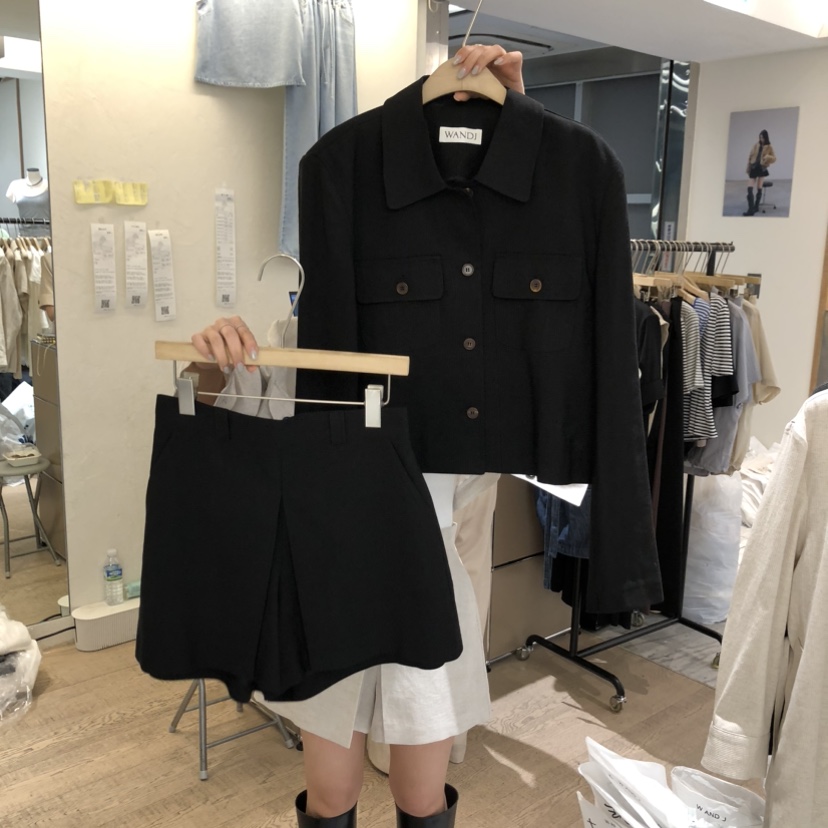 W AND J韓國直郵實拍女裝新品人氣時尚休閑熱賣套裝套裝W AND J套裝圖色1