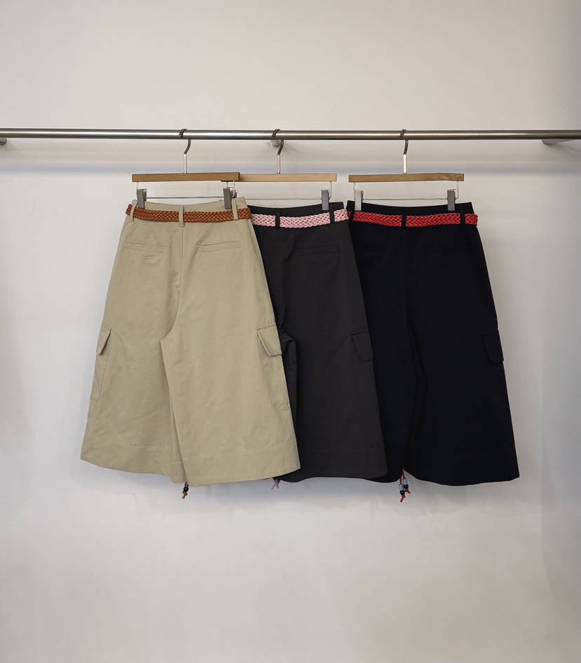 TWENTY FOUR SEVEN24-7韓國代購女士新品26春夏短褲含腰帶TEWNTY FOUR SEVEN24-7短褲