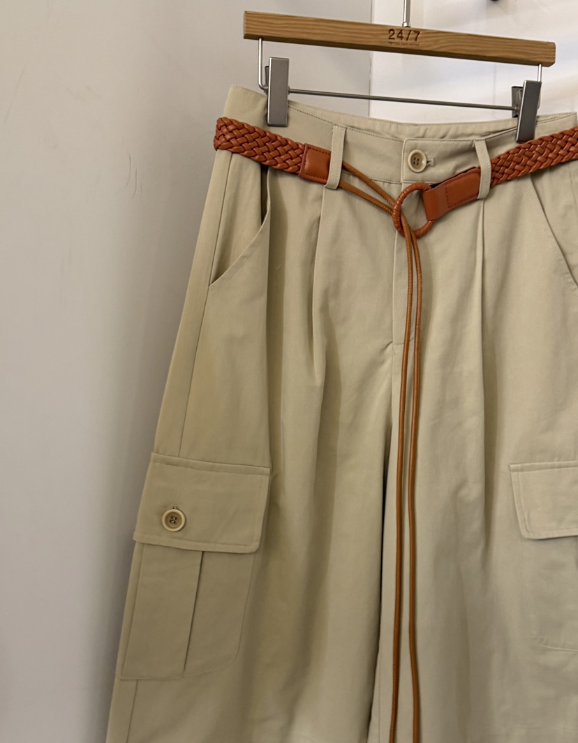 TWENTY FOUR SEVEN24-7韓國代購女士新品26春夏短褲含腰帶TEWNTY FOUR SEVEN24-7短褲