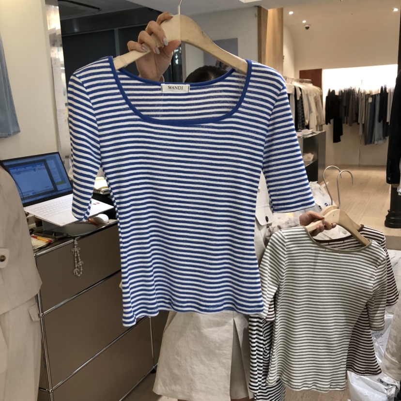 W AND J韓國東大門代購女士新品休閑人氣26春夏熱賣T恤W AND JT恤圖色2