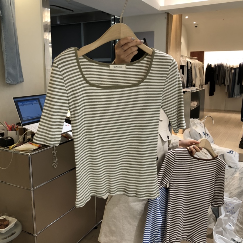 W AND J韓國東大門代購女士新品休閑人氣26春夏熱賣T恤W AND JT恤圖色3