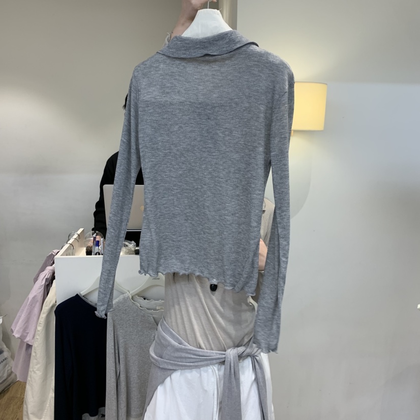 JINSIM韓國代購女裝新品26春夏推薦時尚職業長袖T恤蘇格蘭JINSIM長袖T恤