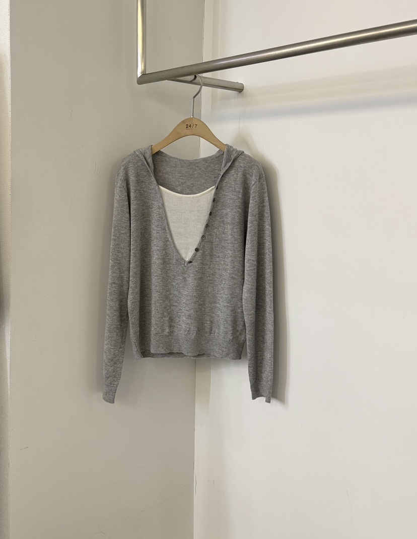 TWENTY FOUR SEVEN24-7韓國直郵女裝新品熱賣針織衫假兩件TEWNTY FOUR SEVEN24-7針織衫圖色1