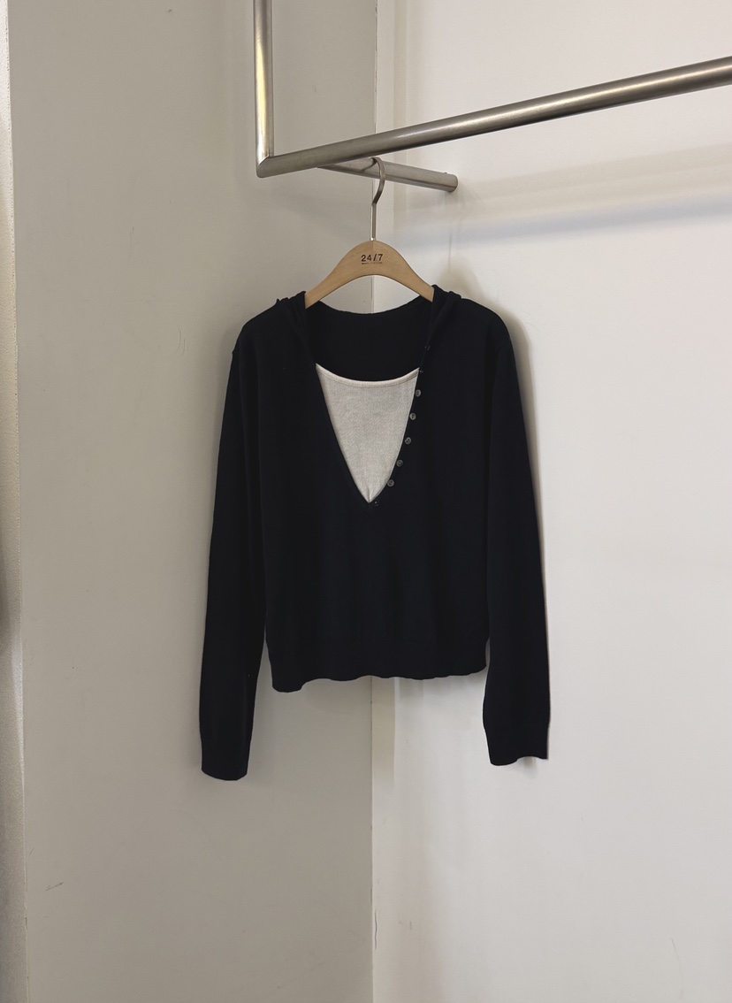 TWENTY FOUR SEVEN24-7韓國直郵女裝新品熱賣針織衫假兩件TEWNTY FOUR SEVEN24-7針織衫圖色2