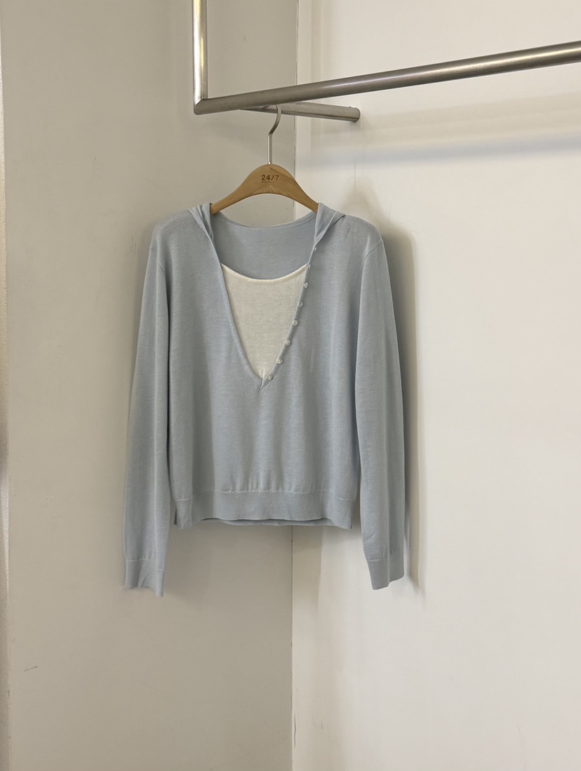 TWENTY FOUR SEVEN24-7韓國直郵女裝新品熱賣針織衫假兩件TEWNTY FOUR SEVEN24-7針織衫圖色3