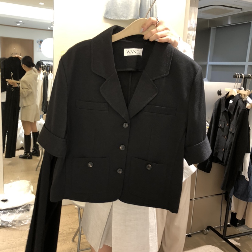 W AND J韓國代購女士新品推薦人氣職業26春夏熱賣休閑夾克W AND J夾克圖色1