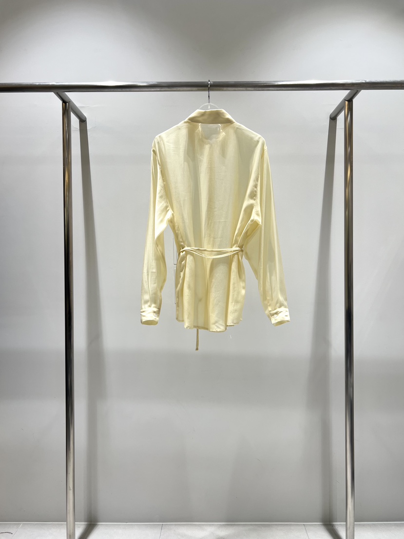 CESTLAVIE韓國東大門代購女裝新品26春夏襯衫蕾絲衫含腰繩透視CESTLAVIE襯衫/蕾絲衫