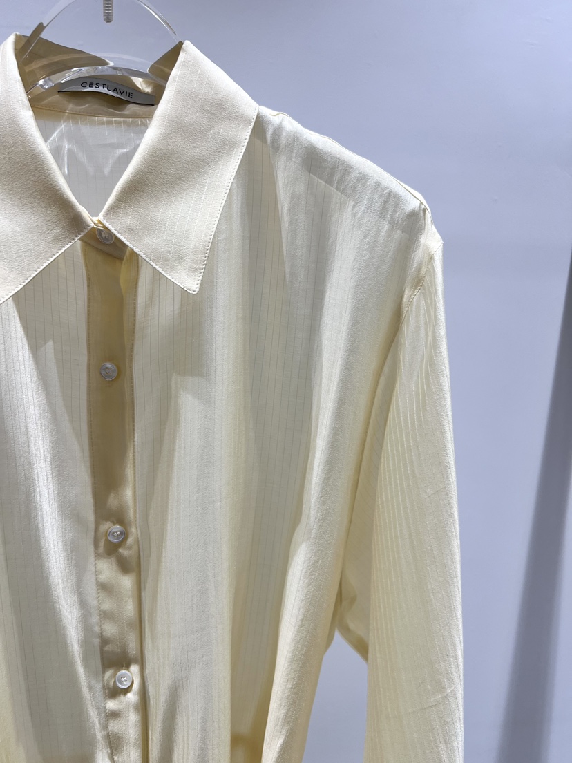 CESTLAVIE韓國東大門代購女裝新品26春夏襯衫蕾絲衫含腰繩透視CESTLAVIE襯衫/蕾絲衫