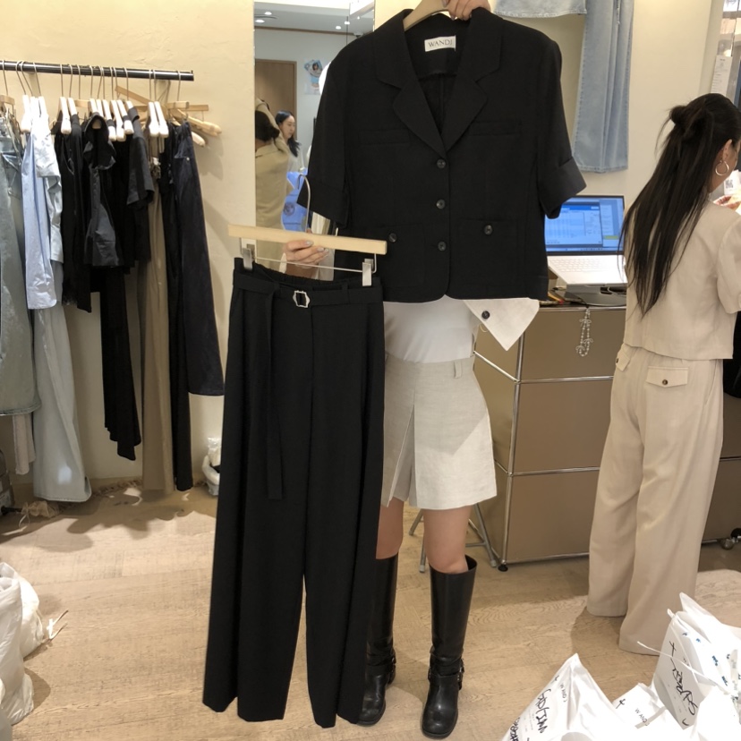 W AND J韓國代購女士新品職業推薦熱賣人氣休閑套裝套裝W AND J套裝圖色2