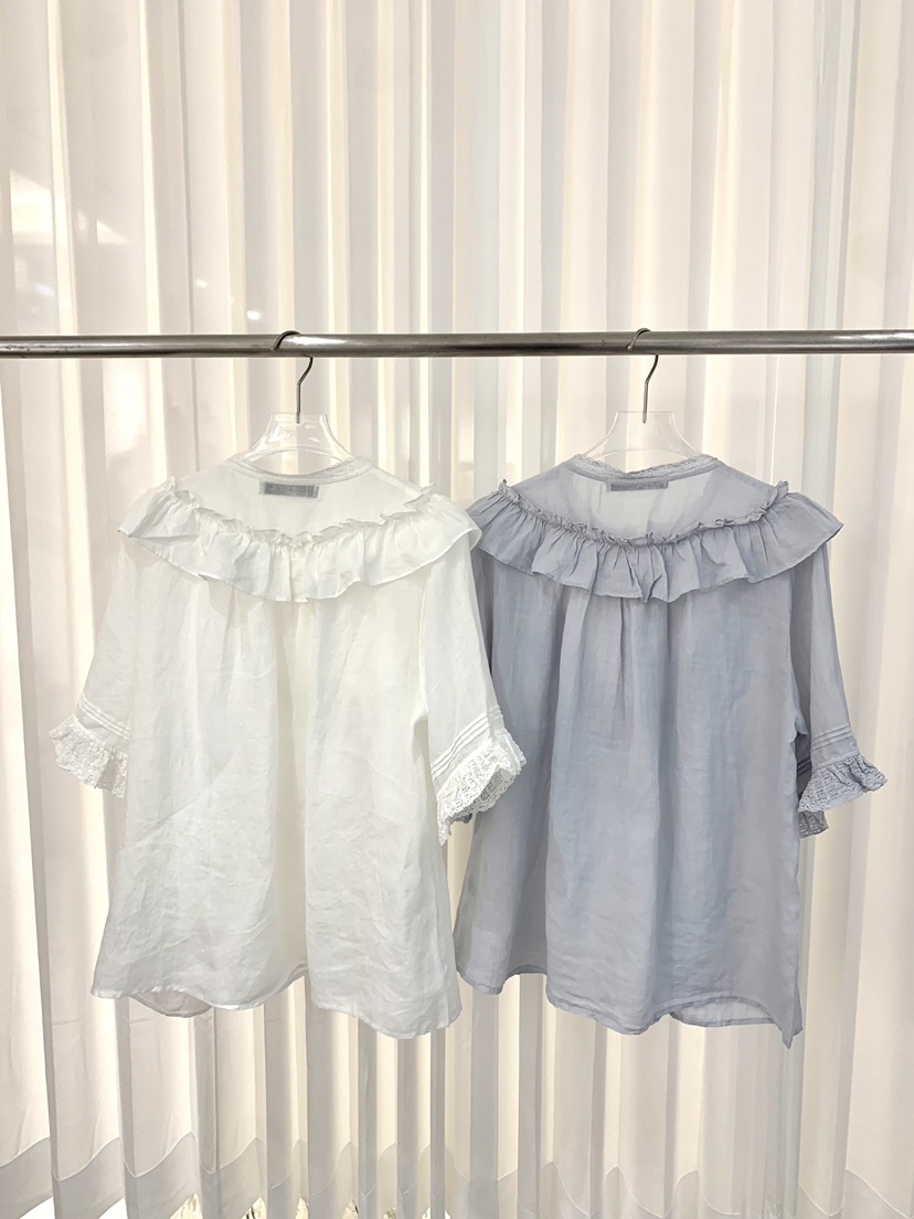 FABRIC韓國直郵實拍女裝新品時尚26春夏人氣襯衫蕾絲衫蕾絲FABRIC襯衫/蕾絲衫