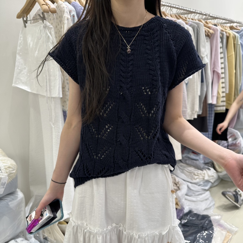 OURMOMENT韓國直郵實拍女裝新品熱賣人氣時尚26春夏針織衫OURMOMENT針織衫圖色2