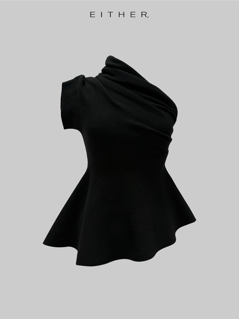 EITHER韓國代購女裝新品時尚人氣熱賣休閑襯衫蕾絲衫荷葉邊EITHER襯衫/蕾絲衫圖色3