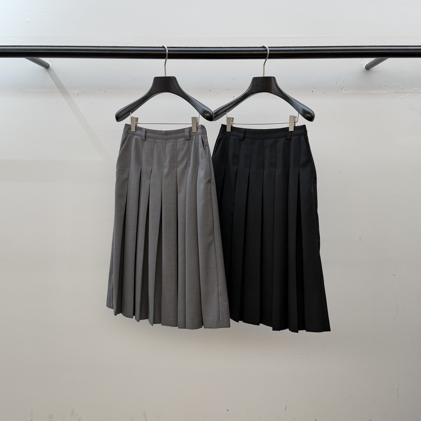 ID韓國代購女裝新款休閑職業時尚人氣半身裙中短裙喇叭褶裥ID半身裙/中短裙