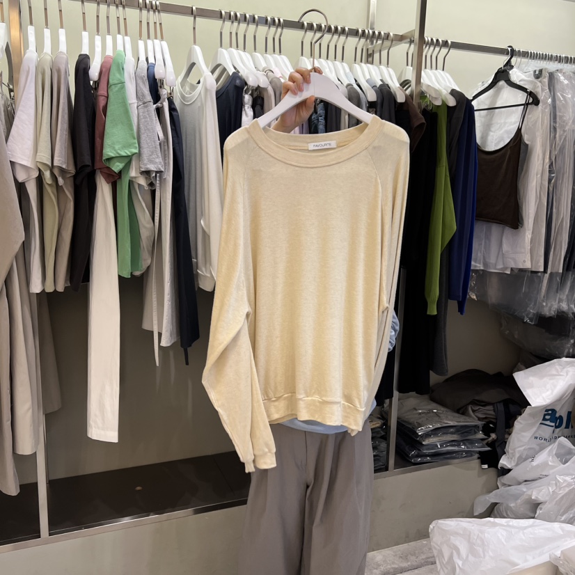 FAVE/FAVOURITE韓國東大門直郵女士新品熱賣26春夏長袖T恤FAVE/FAVOURITE長袖T恤圖色2