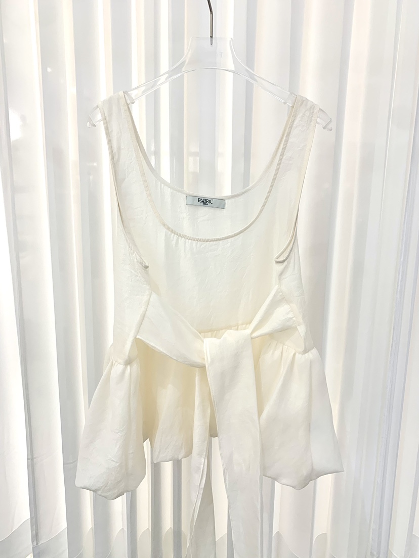 FABRIC韓國直郵實拍女士新款推薦時尚人氣吊帶背心歐根紗FABRIC吊帶/背心