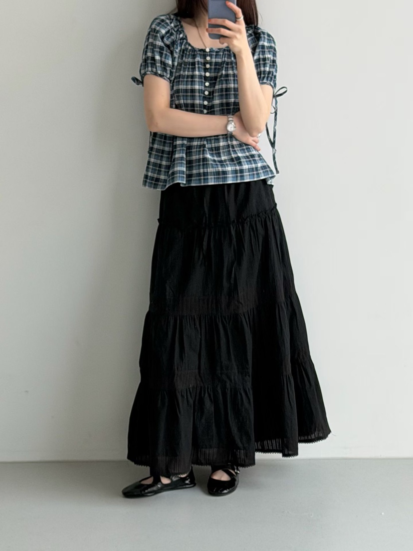 ARKIE/TAF韓國代購女士新款推薦26春夏職業襯衫蕾絲衫褶皺ARKIE/TAF襯衫/蕾絲衫