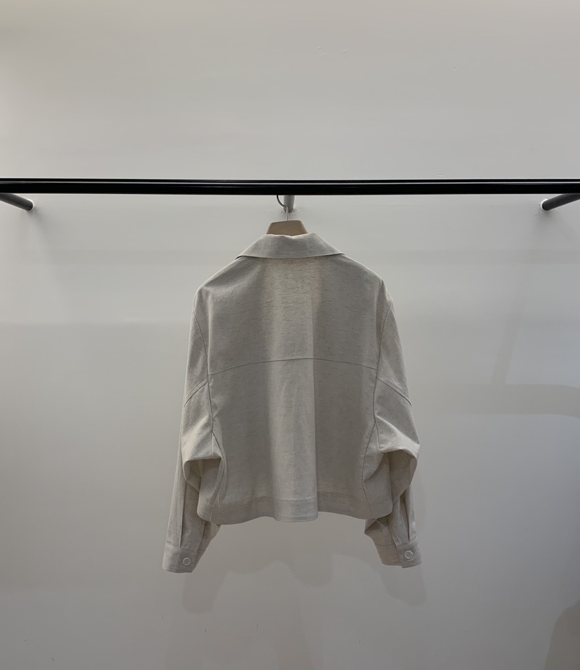 LA CREME韓國東大門代購女士新品人氣推薦職業夾克拉鏈亞麻LA CREME夾克