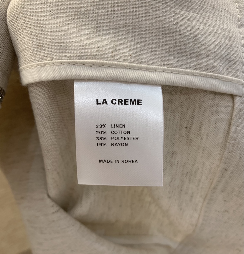 LA CREME韓國東大門代購女士新品人氣推薦職業夾克拉鏈亞麻LA CREME夾克