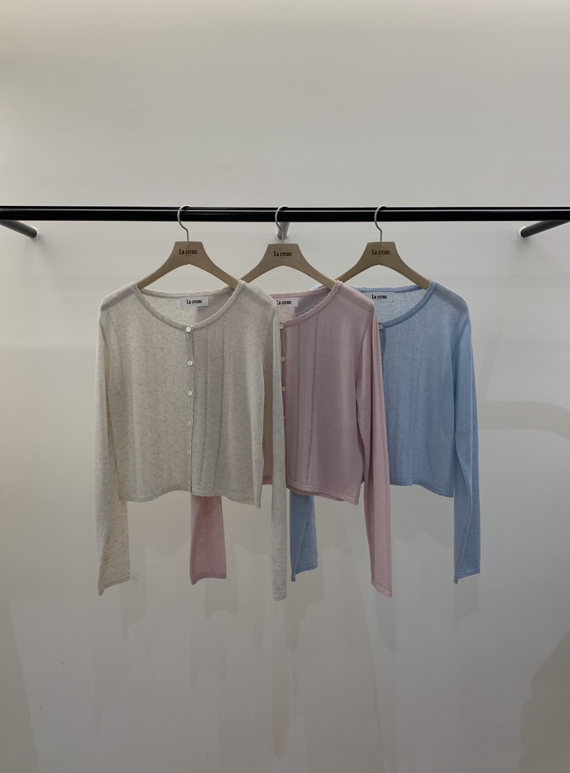 LA CREME韓國東大門代購女裝新款熱賣推薦職業針織衫亞麻布LA CREME針織衫