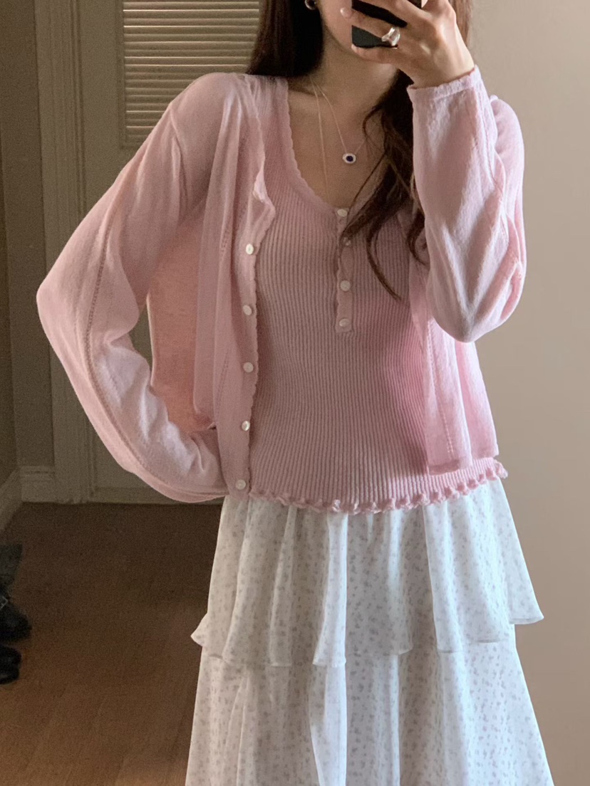 LA CREME韓國東大門代購女裝新款熱賣推薦職業針織衫亞麻布LA CREME針織衫