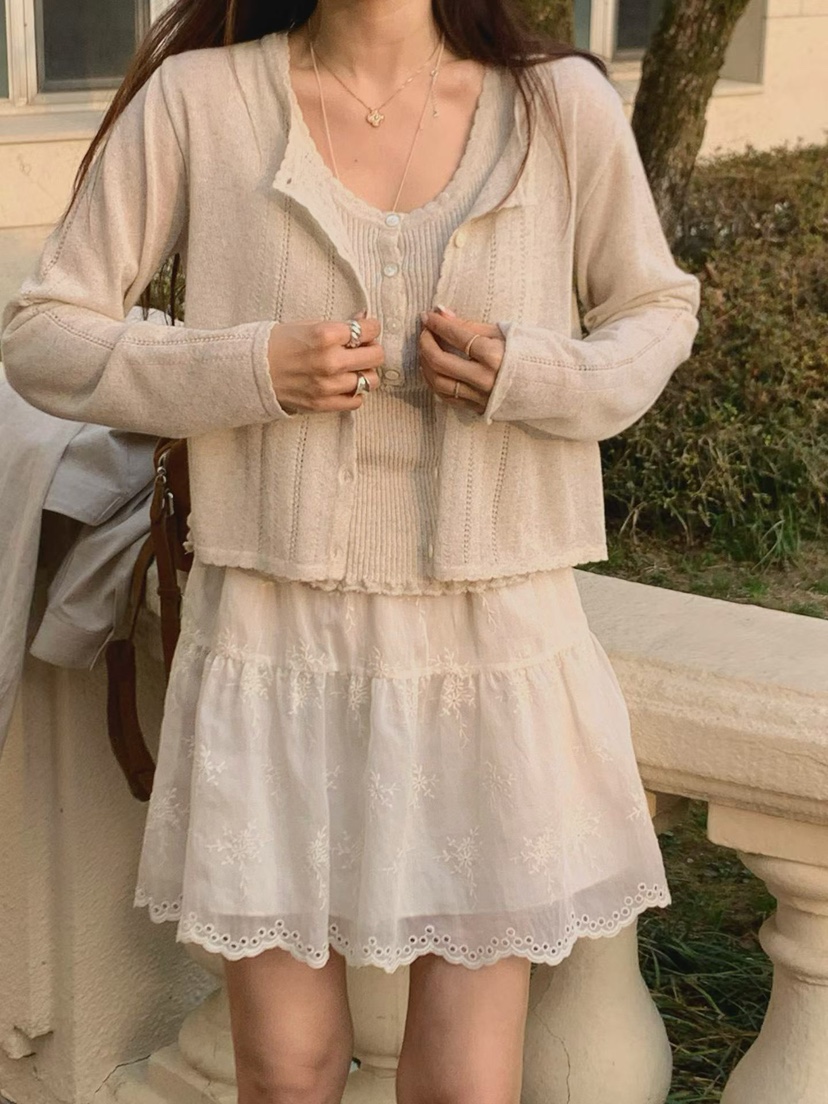 LA CREME韓國東大門代購女裝新款熱賣推薦職業針織衫亞麻布LA CREME針織衫