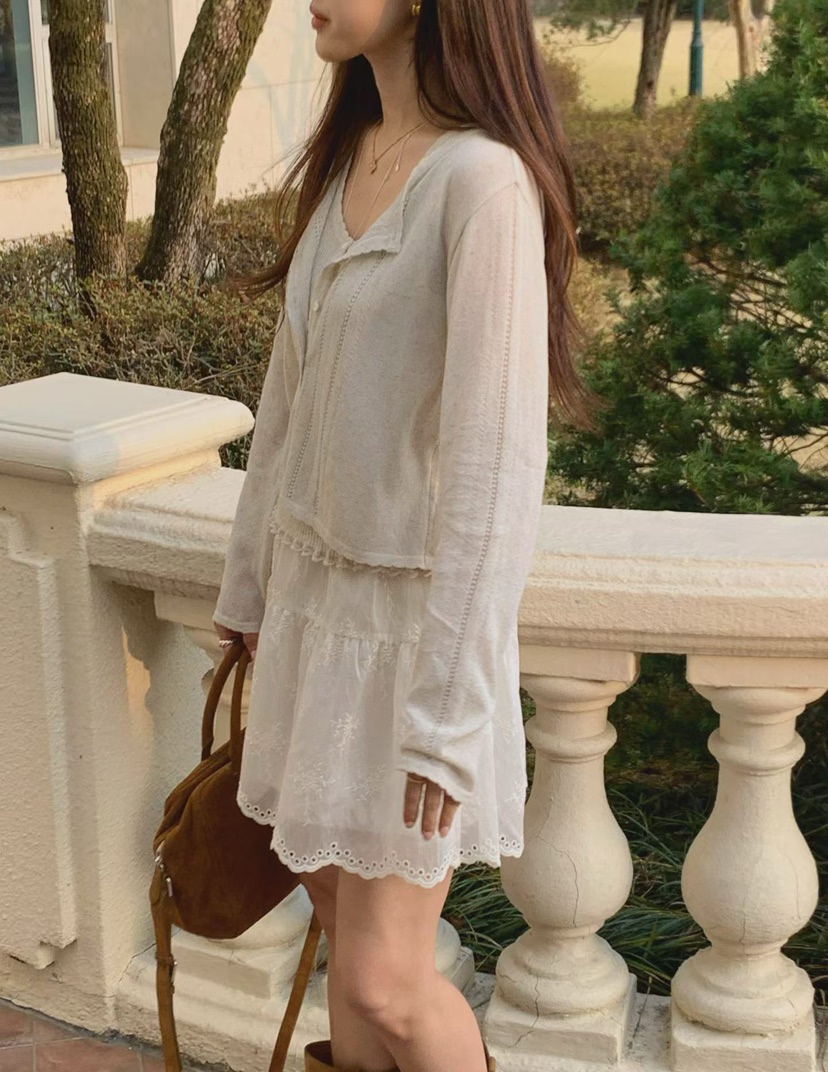 LA CREME韓國東大門代購女裝新款熱賣推薦職業針織衫亞麻布LA CREME針織衫