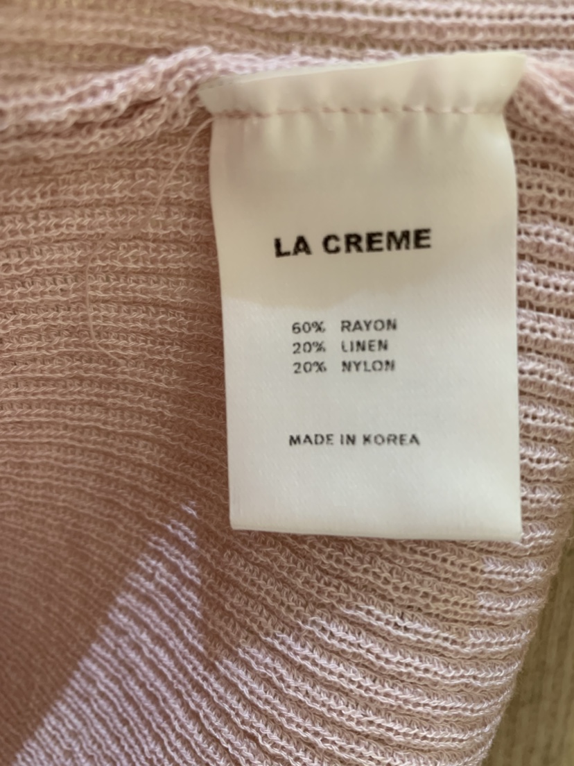 LA CREME韓國東大門代購女裝新款熱賣推薦職業針織衫亞麻布LA CREME針織衫