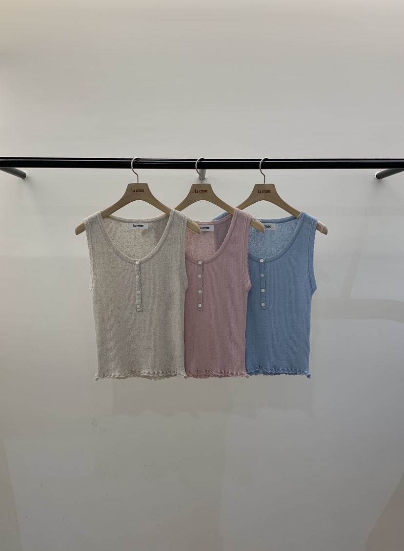 LA CREME韓國代購女士新款職業推薦26春夏熱賣吊帶背心亞麻LA CREME吊帶/背心