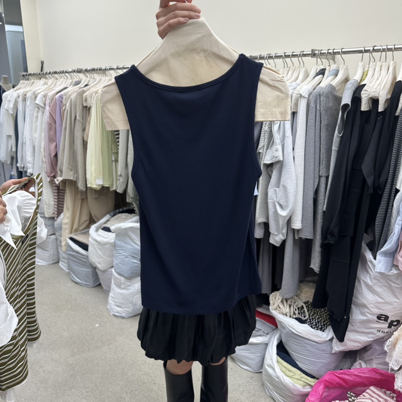 AMOEBA韓國直郵實拍女裝新品職業推薦熱賣休閑26春夏吊帶背心AMOEBA吊帶/背心