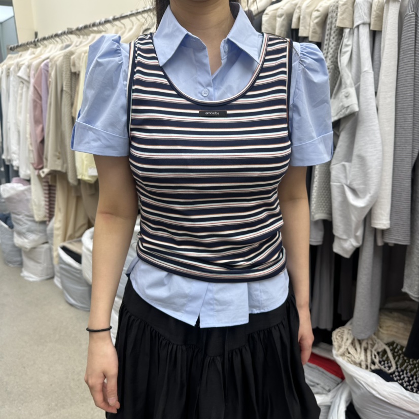 AMOEBA韓國直郵實拍女裝新品職業推薦熱賣休閑26春夏吊帶背心AMOEBA吊帶/背心圖色2