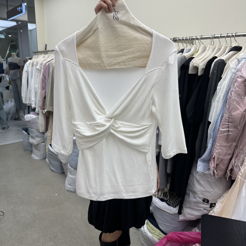 AMOEBA韓國東大門代購女士新品休閑熱賣職業人氣推薦26春夏T恤AMOEBAT恤圖色1