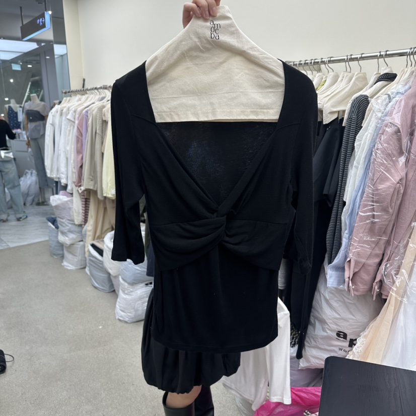 AMOEBA韓國東大門代購女士新品休閑熱賣職業人氣推薦26春夏T恤AMOEBAT恤圖色2