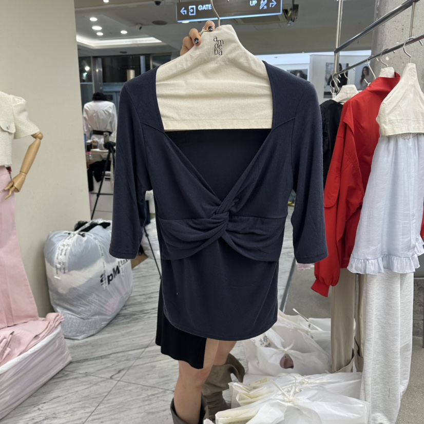 AMOEBA韓國東大門代購女士新品休閑熱賣職業人氣推薦26春夏T恤AMOEBAT恤圖色3