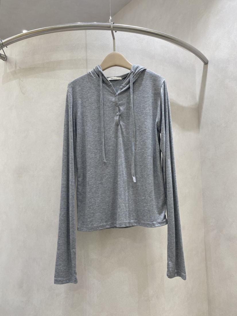 WHO IS SHE韓國直郵實拍女裝新款職業26春夏長袖T恤連帽衫WHO IS SHE長袖T恤圖色4