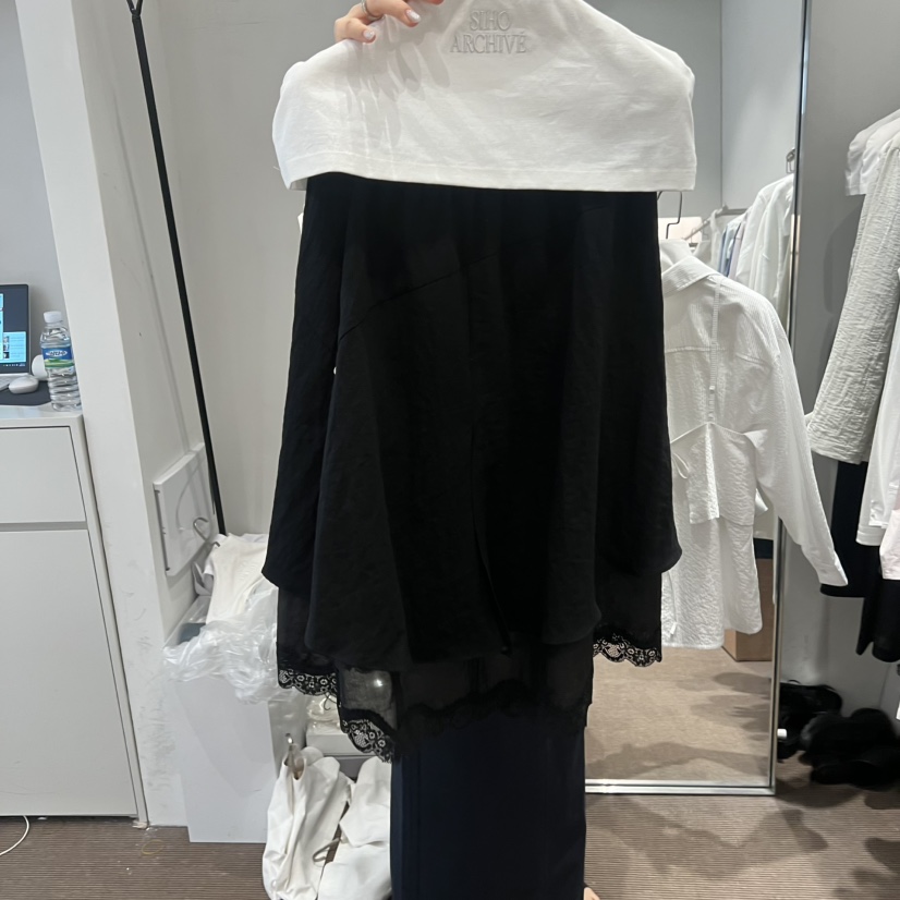 SIHO ARCHIVE韓國東大門代購女裝新款人氣職業休閑短裙蕾絲SIHO ARCHIVE短裙圖色2