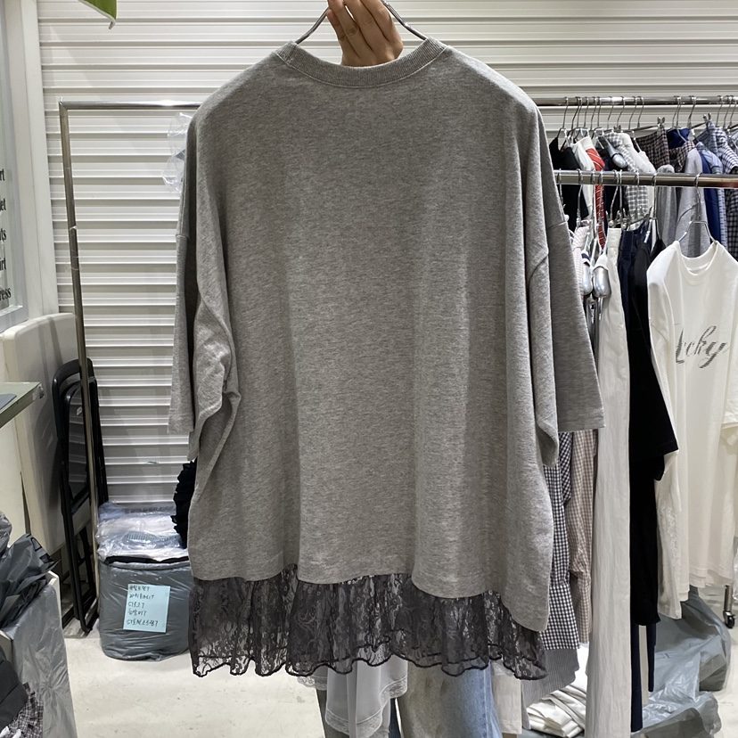 BRICKLANE韓國東大門直郵女士新品職業推薦熱賣休閑T恤蕾絲BRICKLANET恤