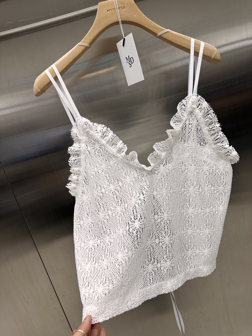 MYDRESS韓國代購女裝新品職業26春夏時尚休閑吊帶背心荷葉邊MYDRESS吊帶/背心