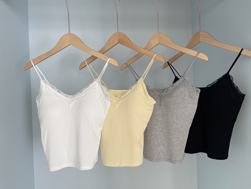 MINIQUEENS韓國直郵實拍女裝新品26春夏熱賣吊帶背心蕾絲MINIQUEENS吊帶/背心