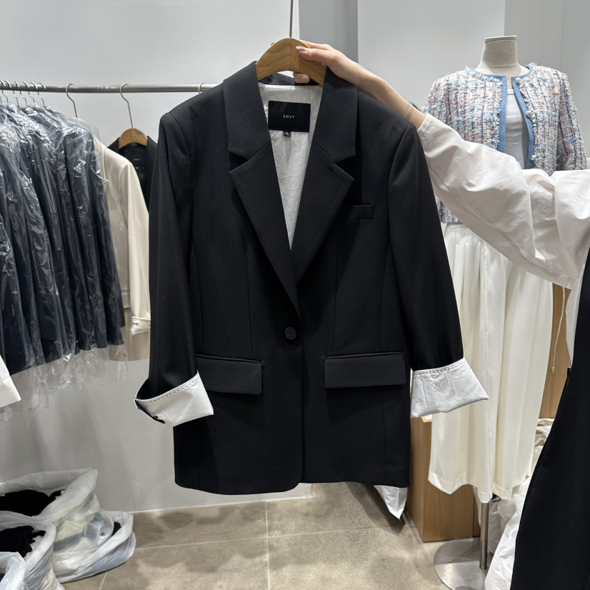 ENVY韓國東大門直郵女士新款職業26春夏時尚休閑夾克可拆卸ENVY夾克圖色1