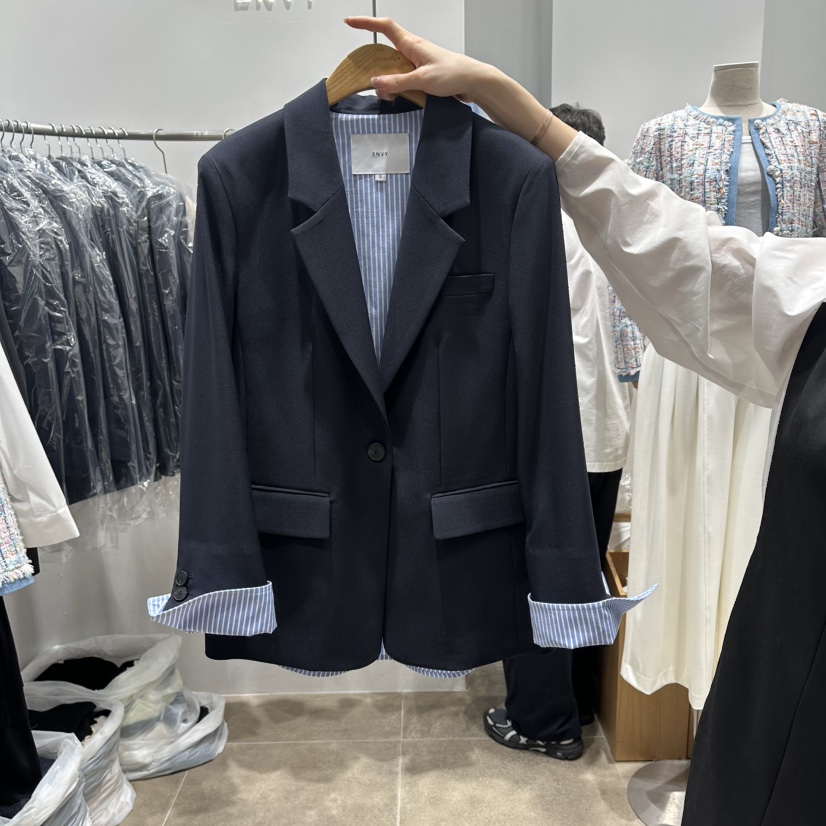 ENVY韓國東大門直郵女士新款職業26春夏時尚休閑夾克可拆卸ENVY夾克圖色2、