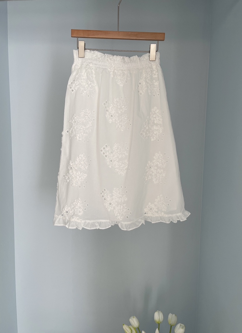 MINIQUEENS韓國直郵實拍女裝新品職業推薦半身裙中短裙刺繡MINIQUEENS半身裙/中短裙圖色1