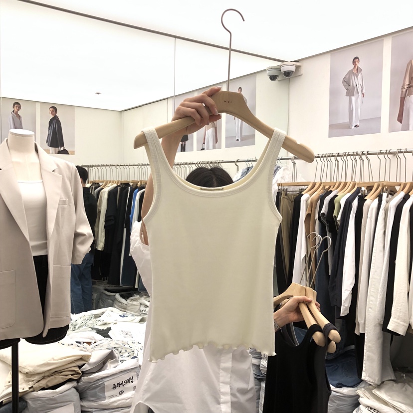 MOI-A韓國代購女裝新款熱賣人氣休閑時尚職業吊帶背心羅紋MOI-A吊帶/背心圖色1