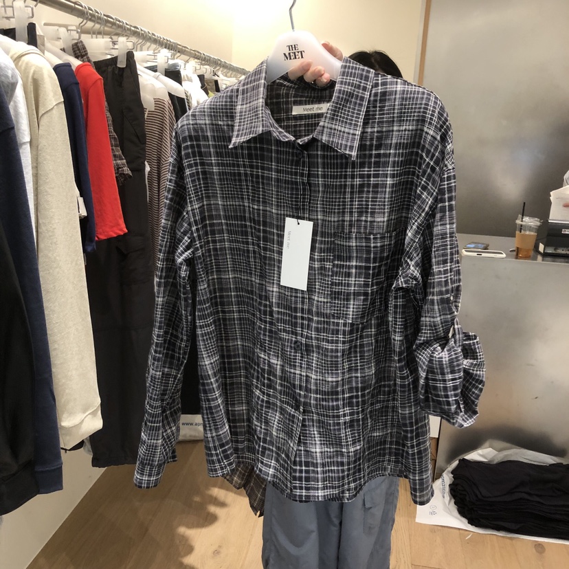 MEET ME韓國直郵實拍女裝新款26春夏休閑時尚襯衫蕾絲衫MEET ME襯衫/蕾絲衫圖色1