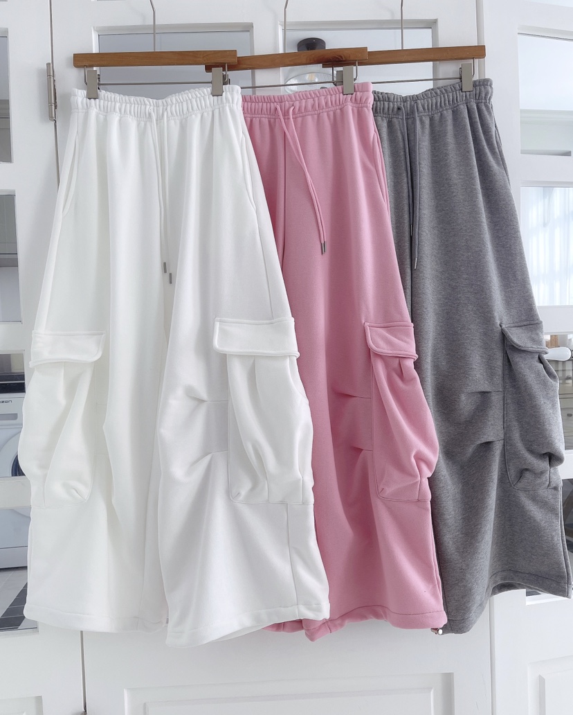 MINIQUEENS韓國直郵實拍女裝新款休閑人氣26春夏休閑褲口袋MINIQUEENS休閑褲