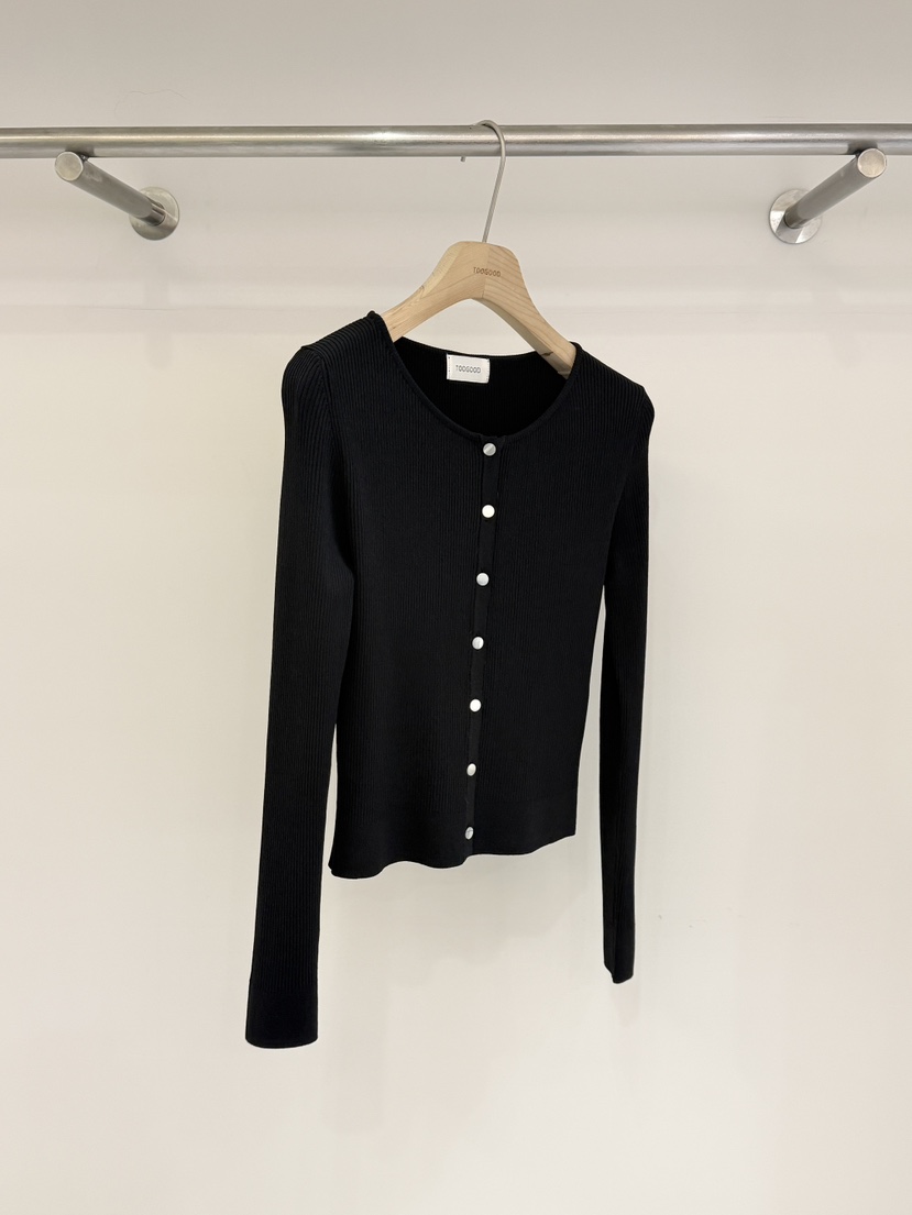 TOOGOOD韓國代購女裝新品熱賣休閑職業針織衫開衫紐扣羅紋TOOGOOD針織衫圖色3
