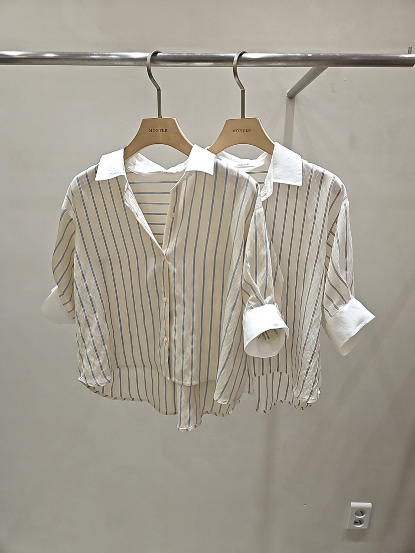 MONTER韓國直郵實拍女士新款休閑時尚推薦熱賣襯衫蕾絲衫MONTER襯衫/蕾絲衫